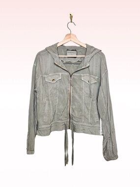 Nwt ANTHROPOLOGIE | MARRAKECH sandstone cupro hoodie jacket (Sz S)